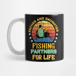 Father and Daughter: Fishing Partners for Life - Retro Mug